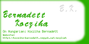 bernadett kocziha business card